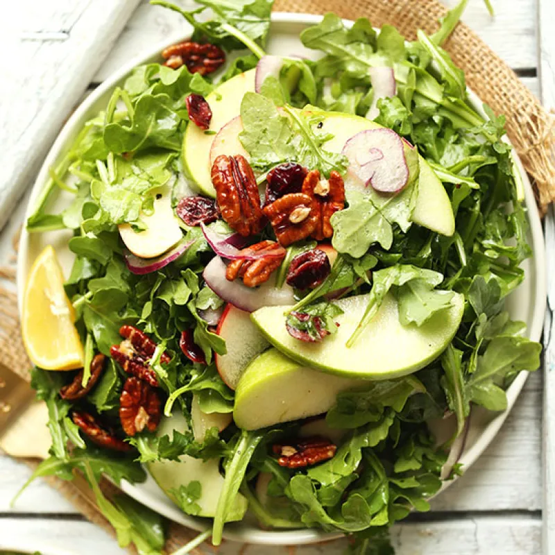 Apple Pecan Arugula Salad