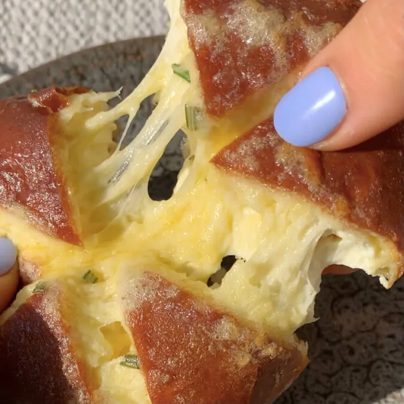 Korean Inspired Cream Cheese Garlic Bread