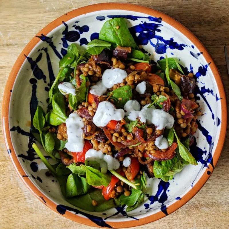 Spiced Lentil Salad Bowl (GF, DFO)