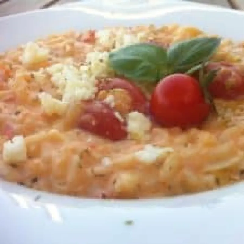 Risotto with Tomatoes and Feta cheese