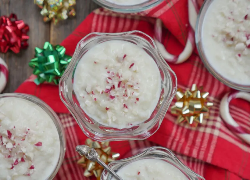 Instant Pot Peppermint Rice Pudding