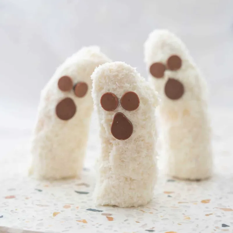 Coconut Banana Ghost Pops