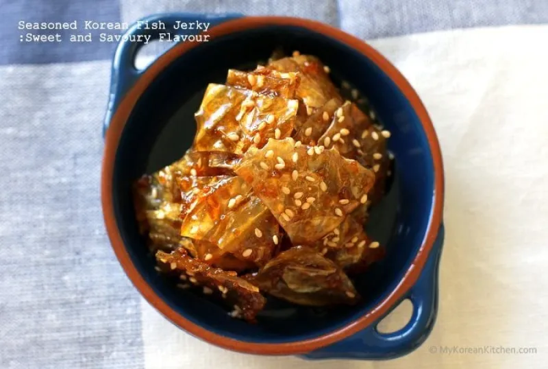 Seasoned Korean Fish Jerky (Jwipo Jorim)