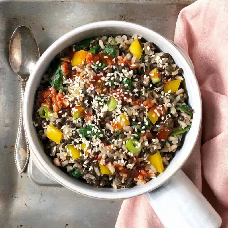 Ginger Sesame Black Lentil Bowl