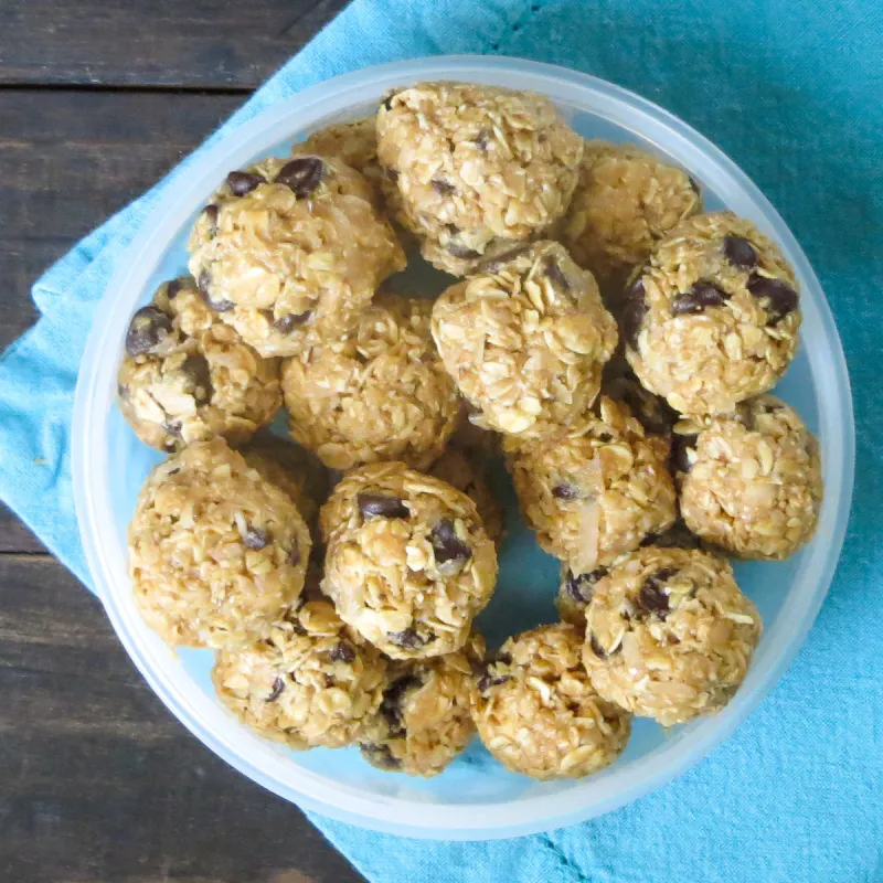 Peanut Butter Chocolate Chip Oatmeal Bites