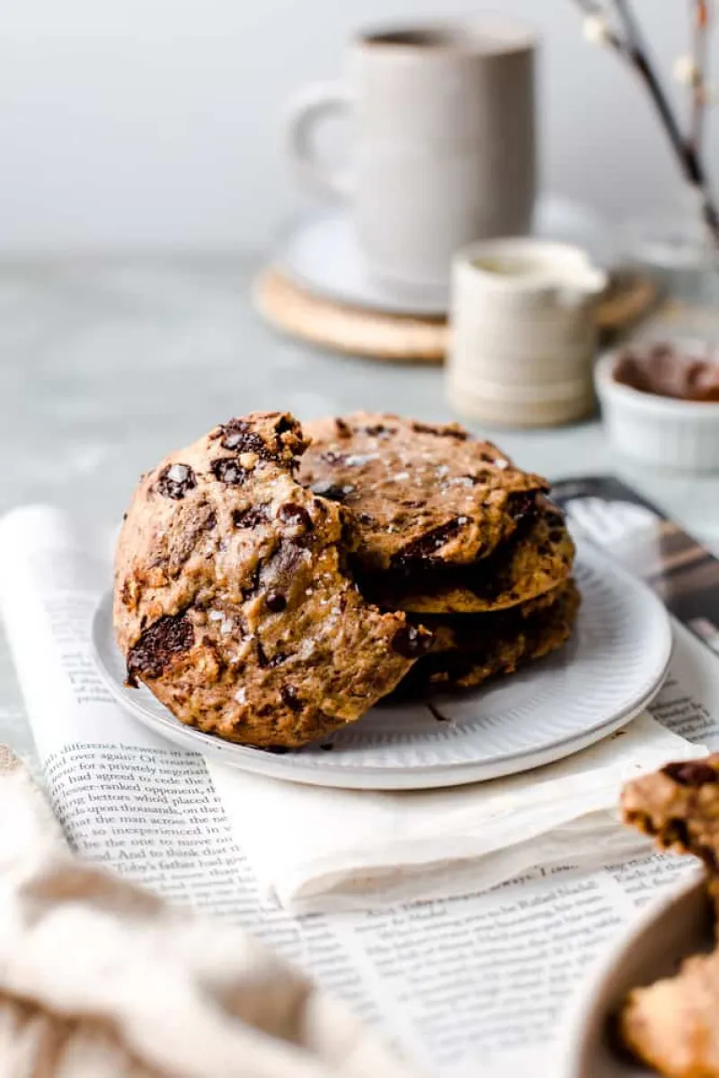 Vegan Double Chocolate Chip Cookies