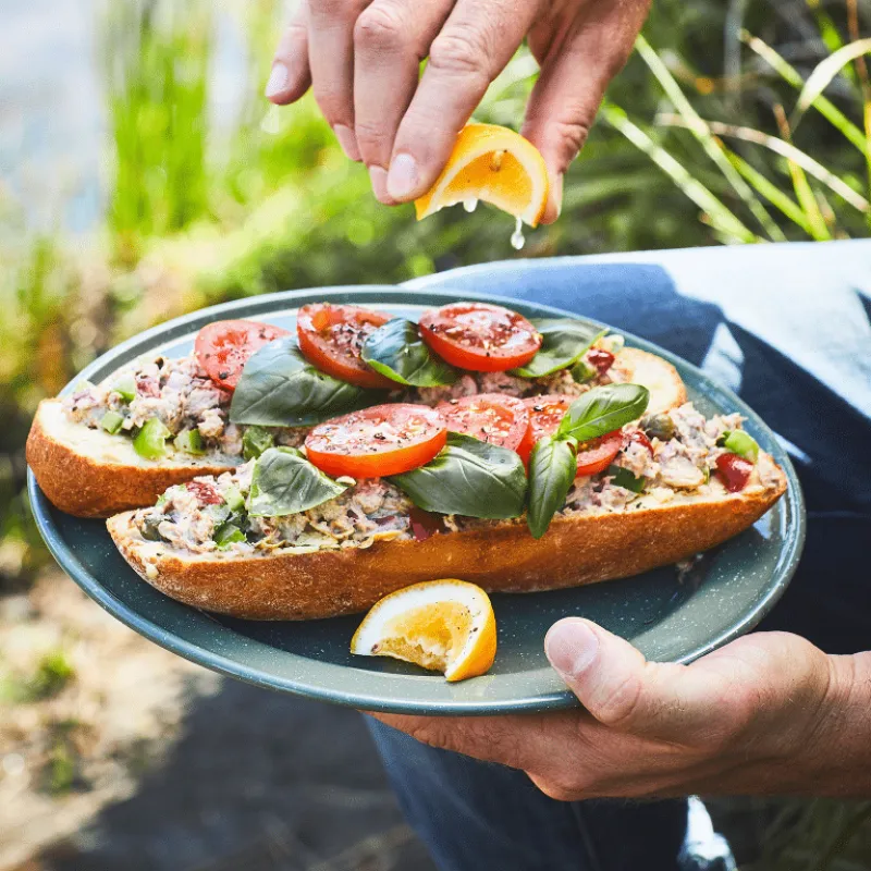 Mediterranean tuna sandwiches