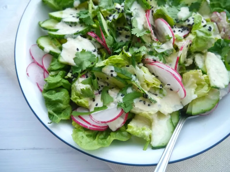 Sugar-free Tahini Lime Salad Dressing