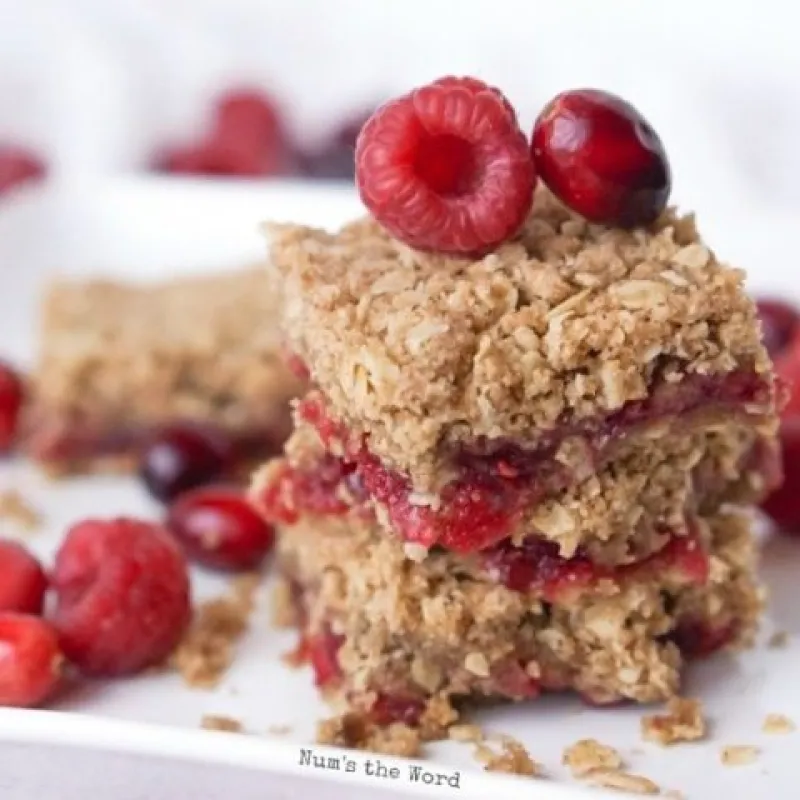 Leftover Cranberry Sauce Bars