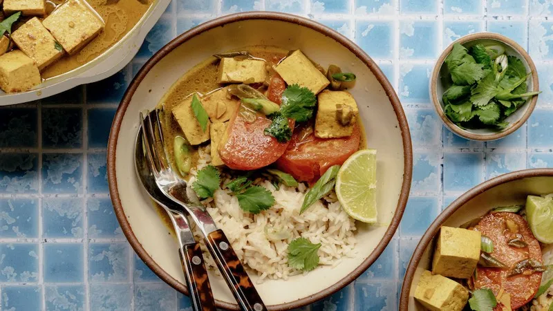 Madras Coconut Curry with Lime and Tofu
