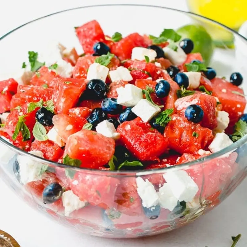 Blueberry Feta Watermelon Salad