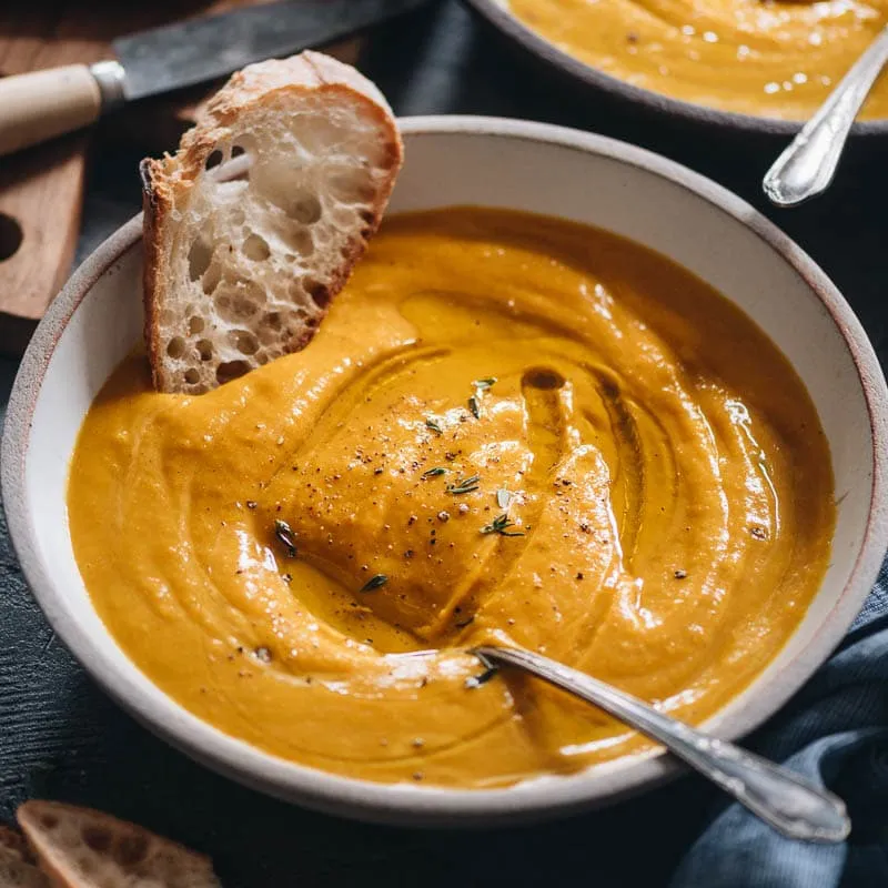 Roasted Kabocha Squash Soup
