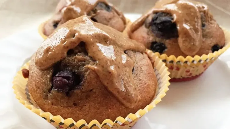 Almond and Blueberry Muffin