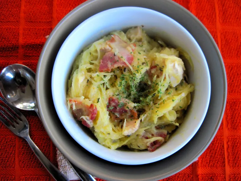 Leftovers: Chicken Bacon Alfredo