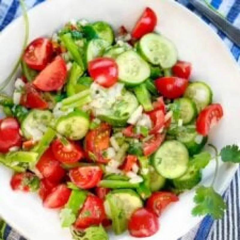 Shirazi Salad: Persian Cucumber, Tomato and Onion Salad