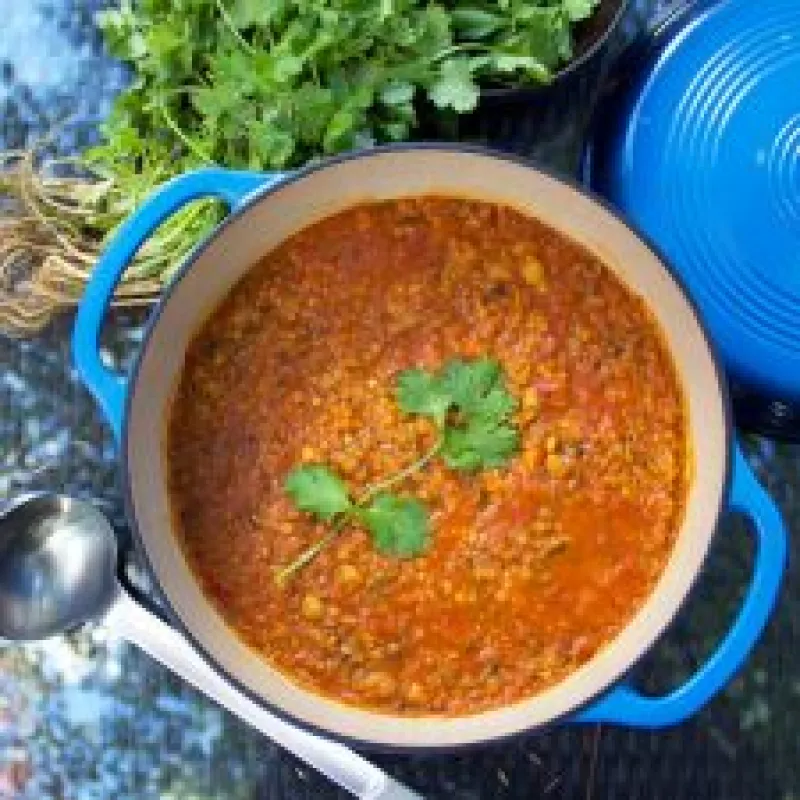 MOROCCAN LENTIL SOUP: HARIRA