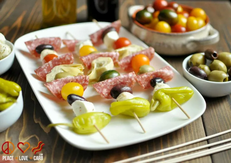 Antipasto Kebabs – Low Carb, Gluten Free
