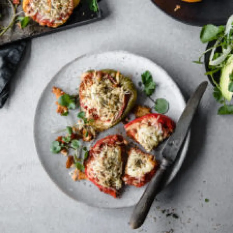 Pepperoni Pizza Stuffed Peppers