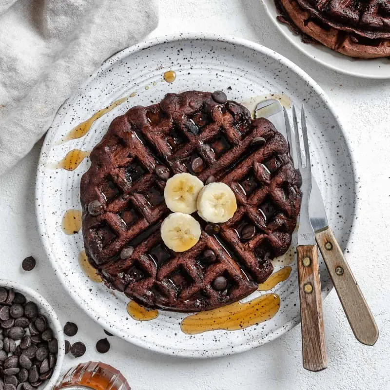 Healthy Protein Chocolate Waffles