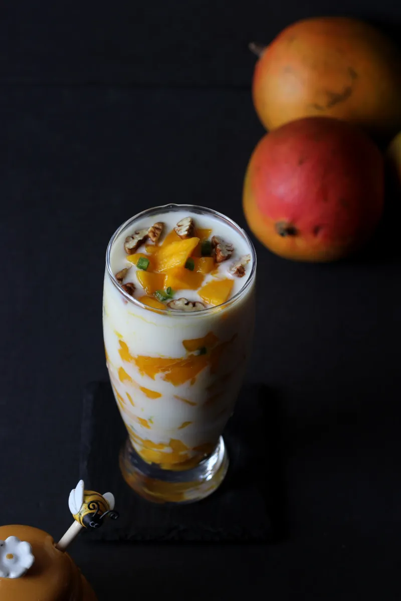 Healthy mango jalapeno yogurt parfait