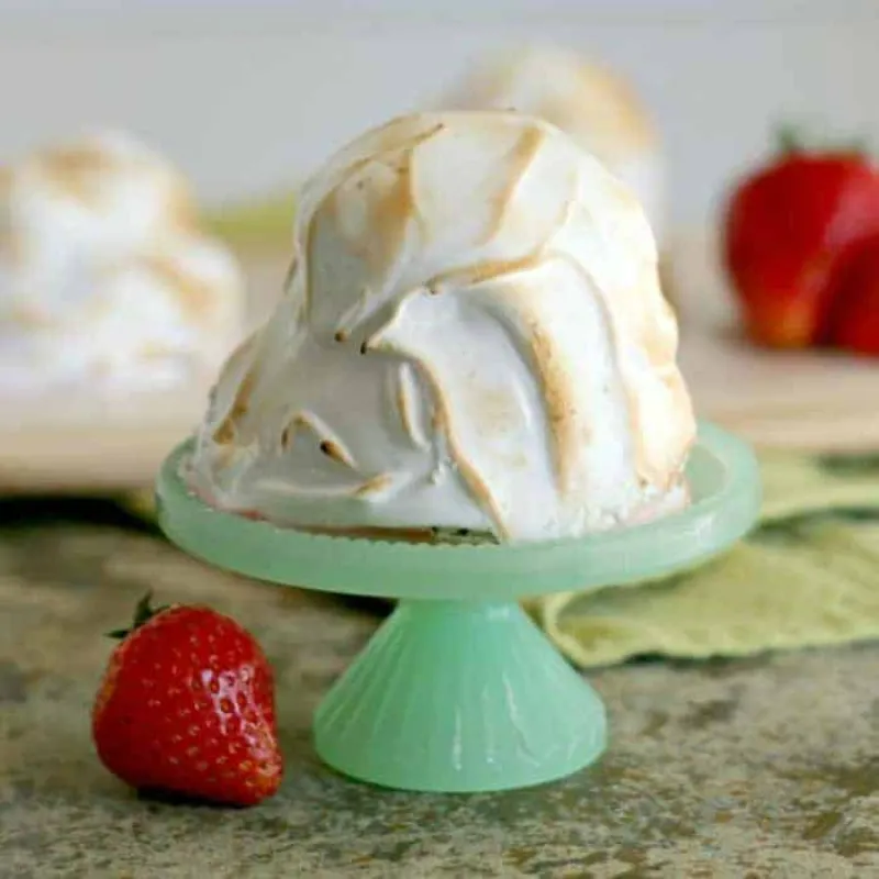 Strawberry Shortcake Baked Alaska