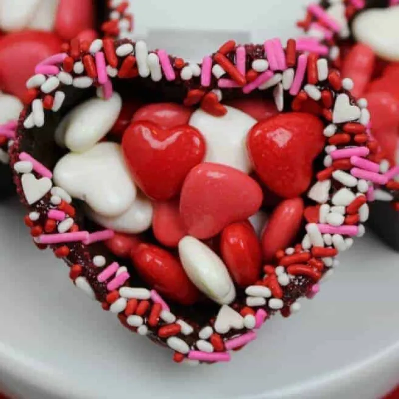Valentine's Day Chocolate Heart Bowls