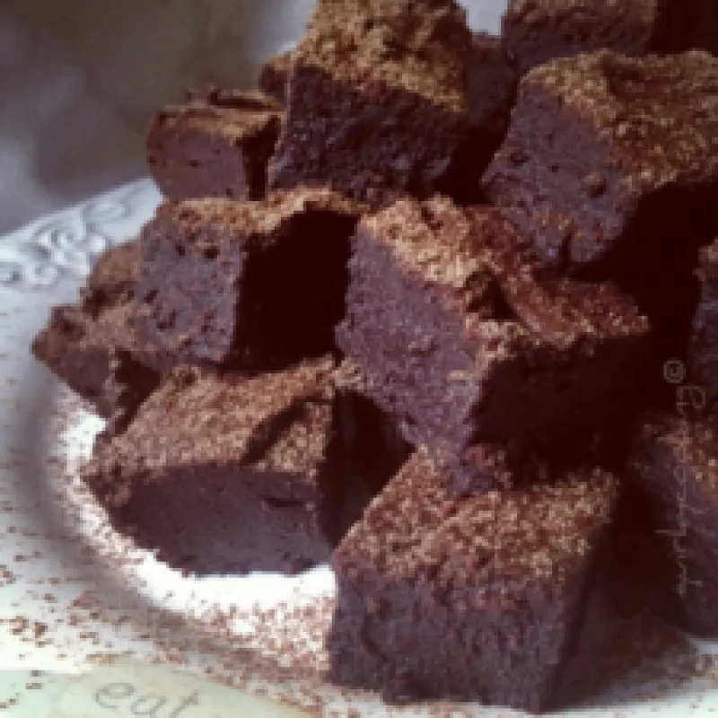 Gooey Flourless Fudge Brownies