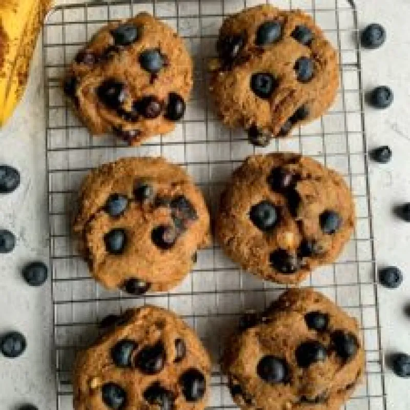 Vegan Blueberry Banana Bread Muffin Tops
