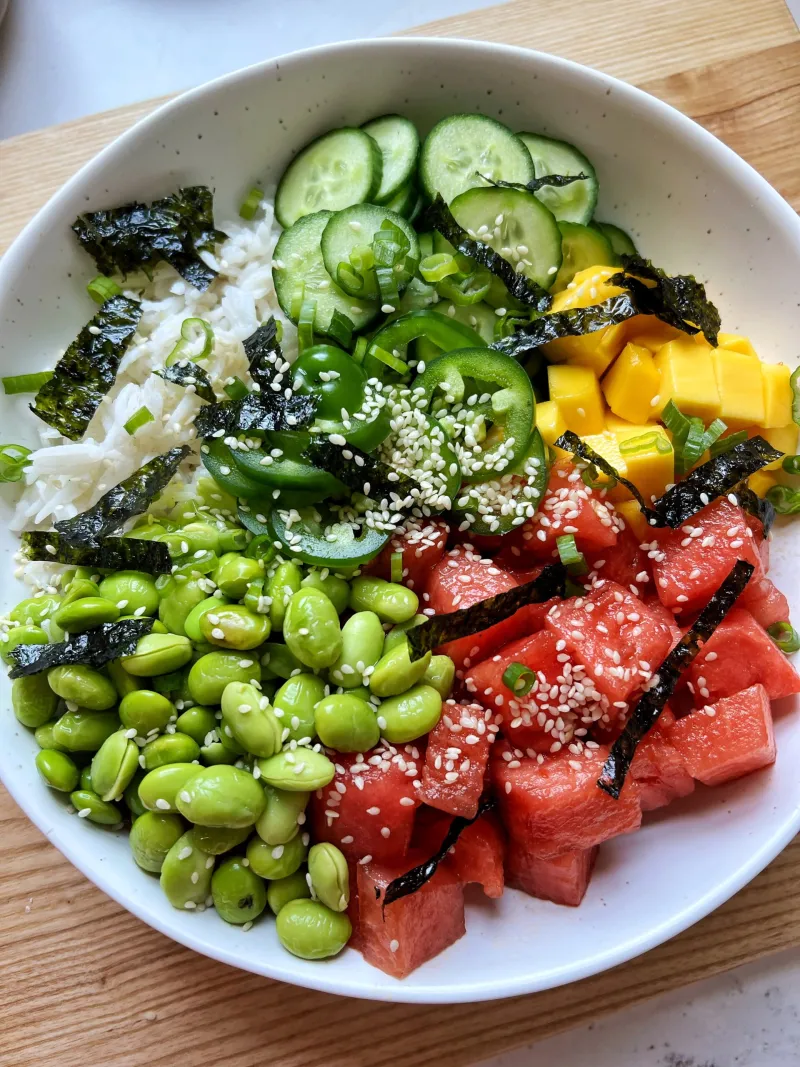 Vegan Watermelon Poke Bowl!