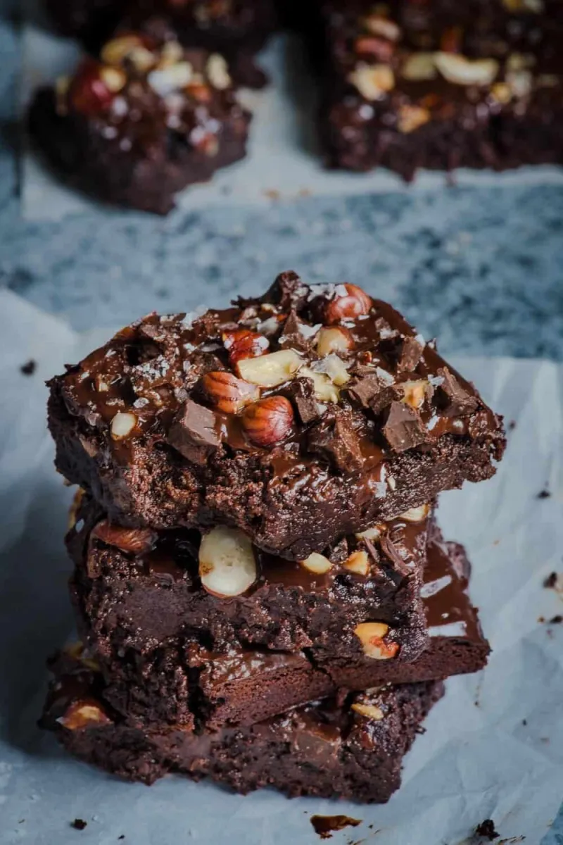 Vegan Tahini Brownies (Fudgy and Gluten-Free)