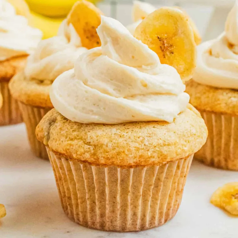 5 Ingredient Banana Cupcakes