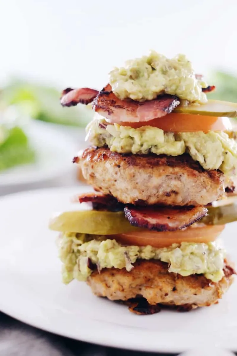 Chipotle Turkey Burgers w/ Guacamole (Paleo, Whole30 + Keto)