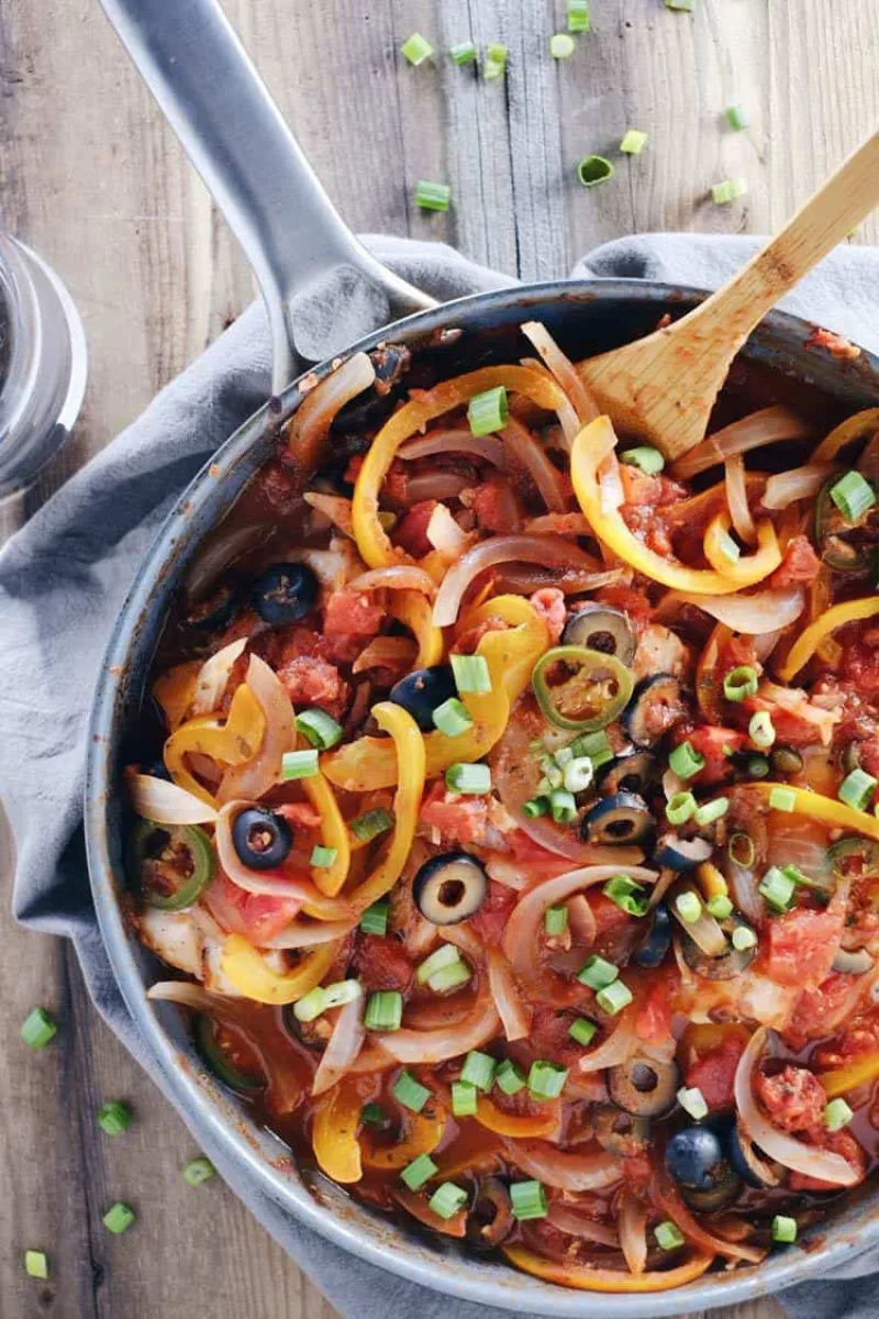 Veracruz Style Fish Skillet (Paleo, Whole30, Keto)