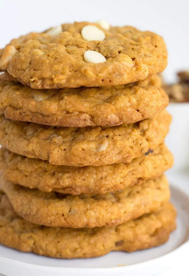 Pumpkin White Chocolate Cookies