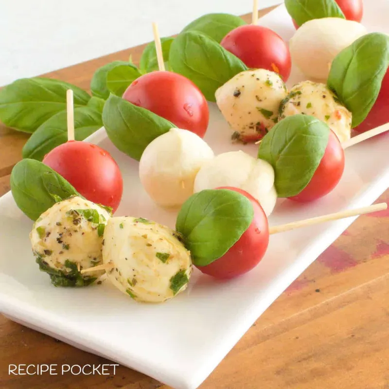 Cherry Tomato and Bocconcini Skewers