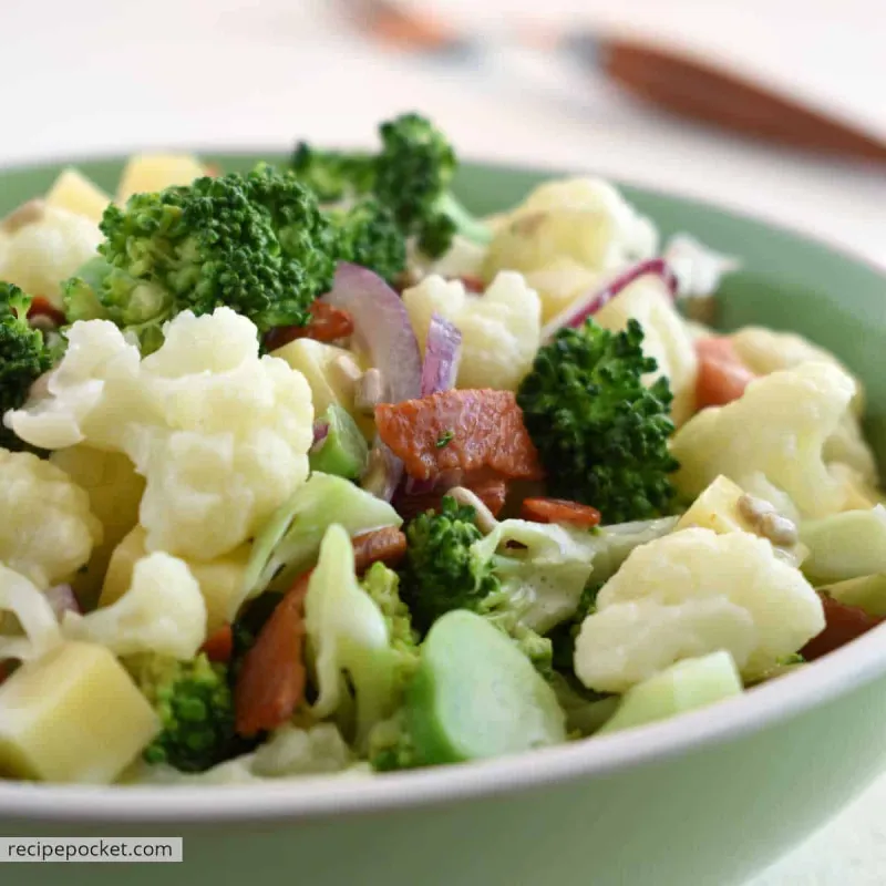 Broccoli Cauliflower Salad