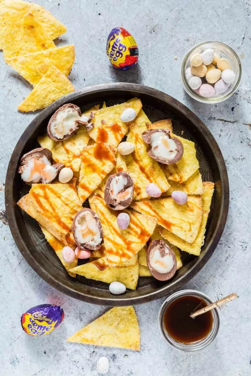 Cadbury Crème Egg Nachos