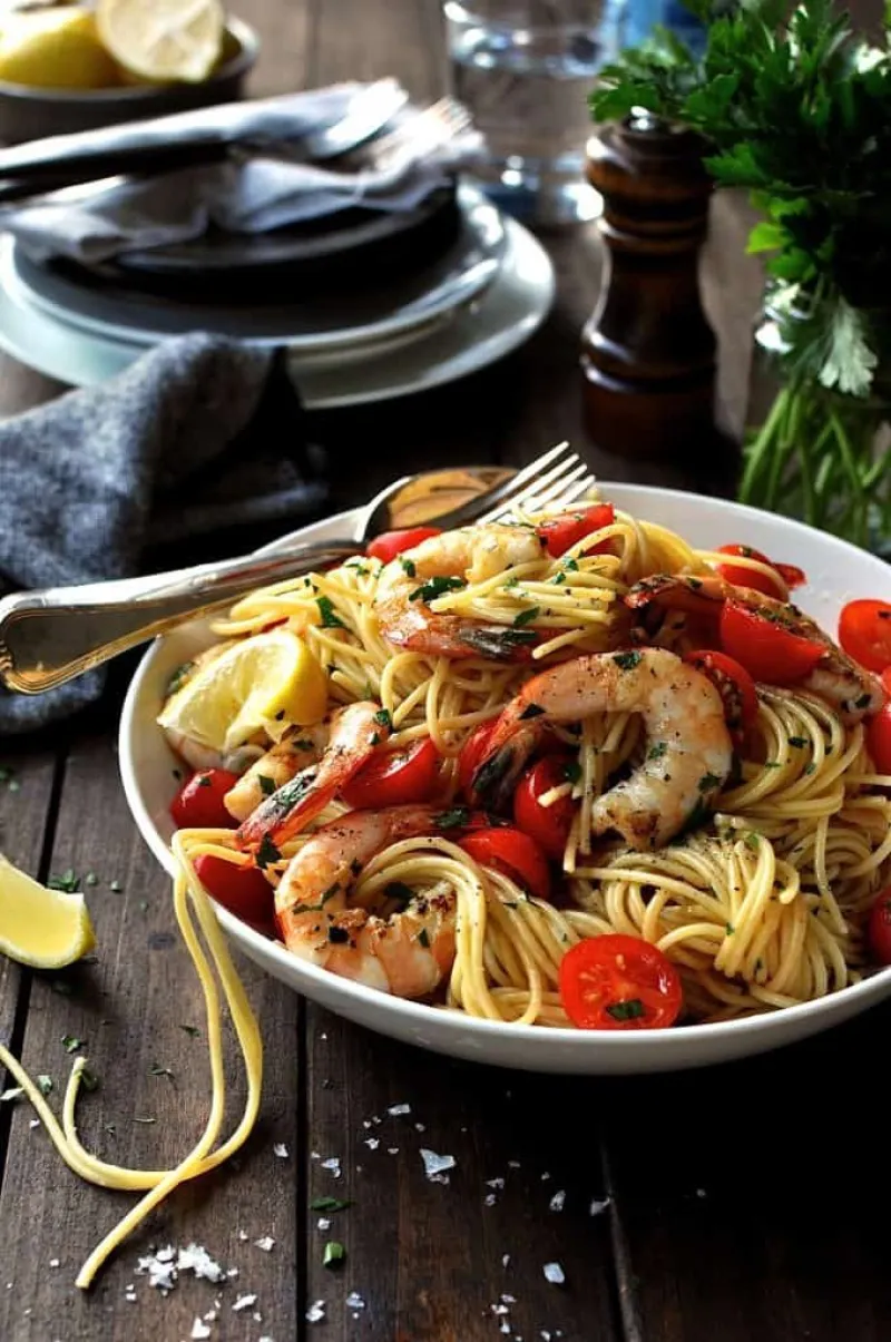 Shrimp / Prawn Pasta with Lemon