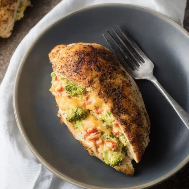 Broccoli Cheese Stuffed Chicken Breast