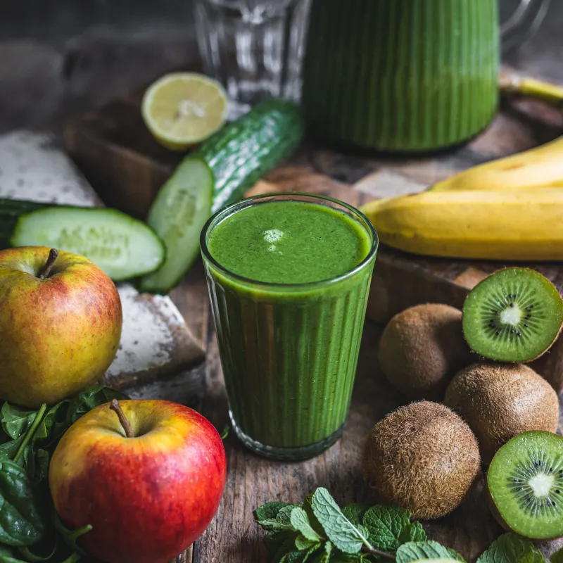 Kiwi, Cucumber, Spinach & Mint Smoothie  