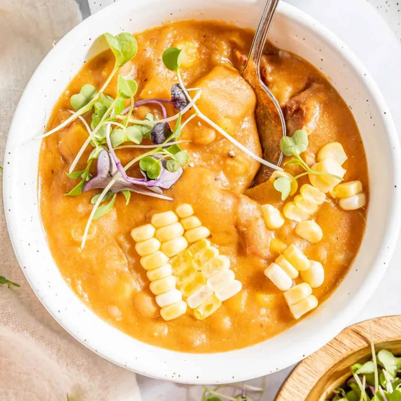 Creamy Vegan Summer Corn Chowder