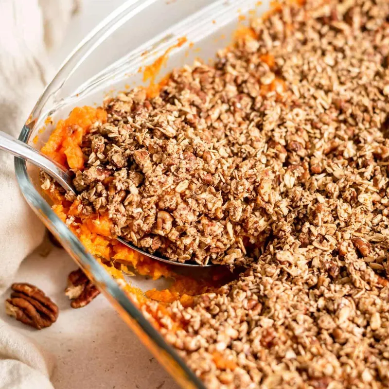 Healthy Vegan Sweet Potato Casserole