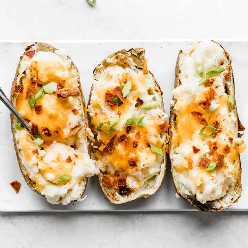 Twice Baked Potatoes with Cream Cheese