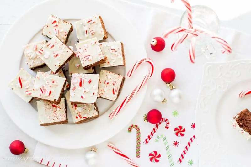 White Chocolate Peppermint Brownies