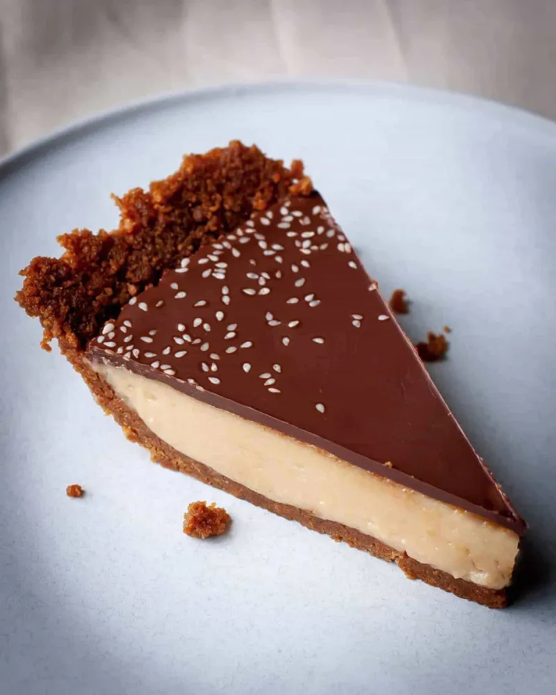 Tahini and Dark Chocolate Refrigerator Pie