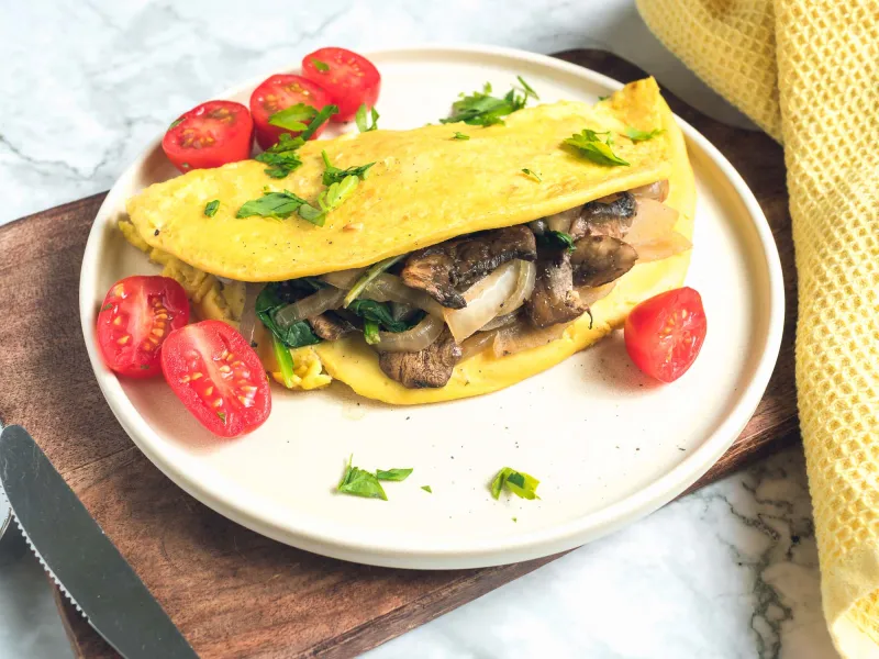 EASY TOFU OMELETTE (PLANT-BASED, OIL-FREE)