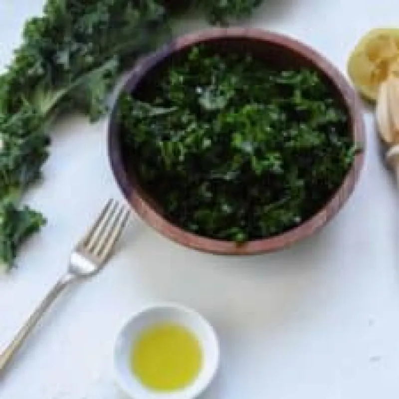 Massaging Kale for Salads