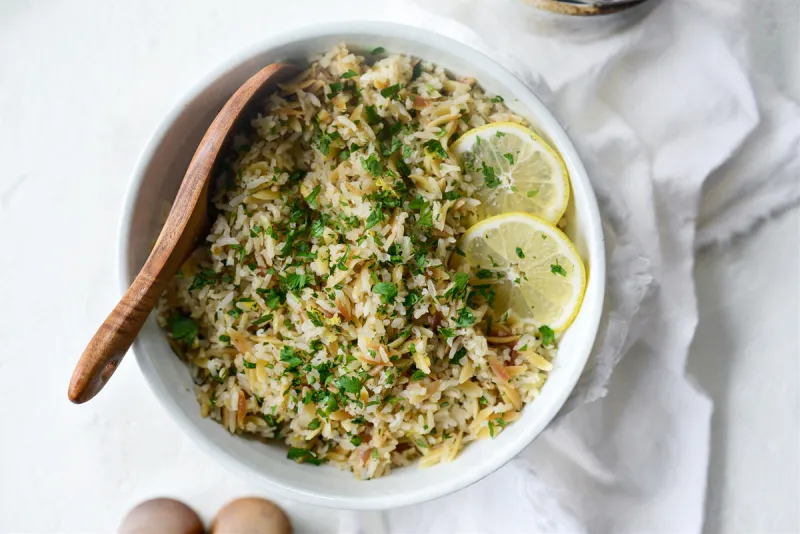 Greek Lemon Rice Pilaf