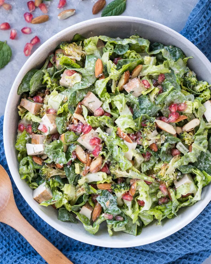 Winter Salad with Broccoli and Pomegranate