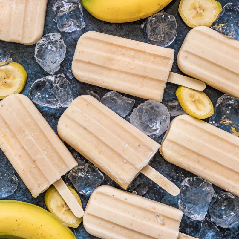 Creamy Banana Popsicles